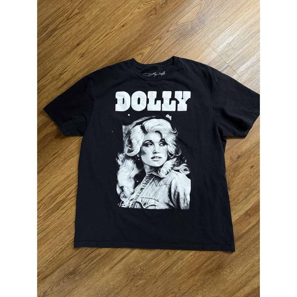 Dolly Parton Shirt‎ Mens Large Black Short Sleeve Country Music Nashville